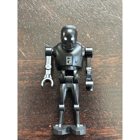 Lego K-2SO Droid Minifigure - Dark Bluish Gray & Silver Chest Panel #sw0782 - Picture 1 of 6